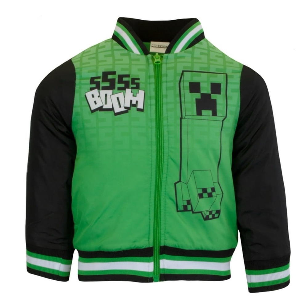 Minecraft Creeper Bomber Jacket Kids Size 7
